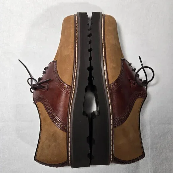RARE Vintage 1985 TOMMY HILFIGUER Old Stock Brown Leather Oxford Shoes Men's 12M